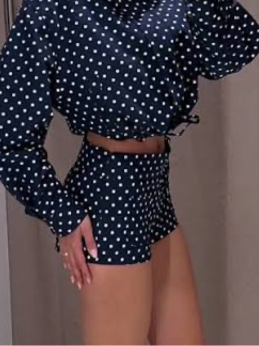 ZARA POLKA DOT MINI POCKET SHORTS